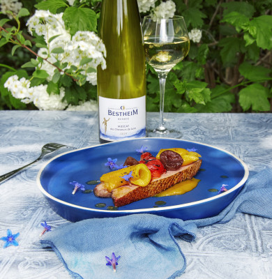 Alsace white wines are invited to the terrace with fresh and summery recipes