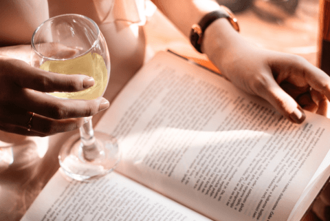 glass-wine-book