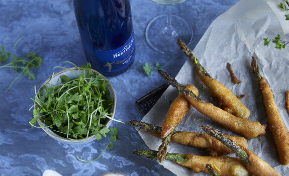 riesling RDL x asperges en tempura
							        